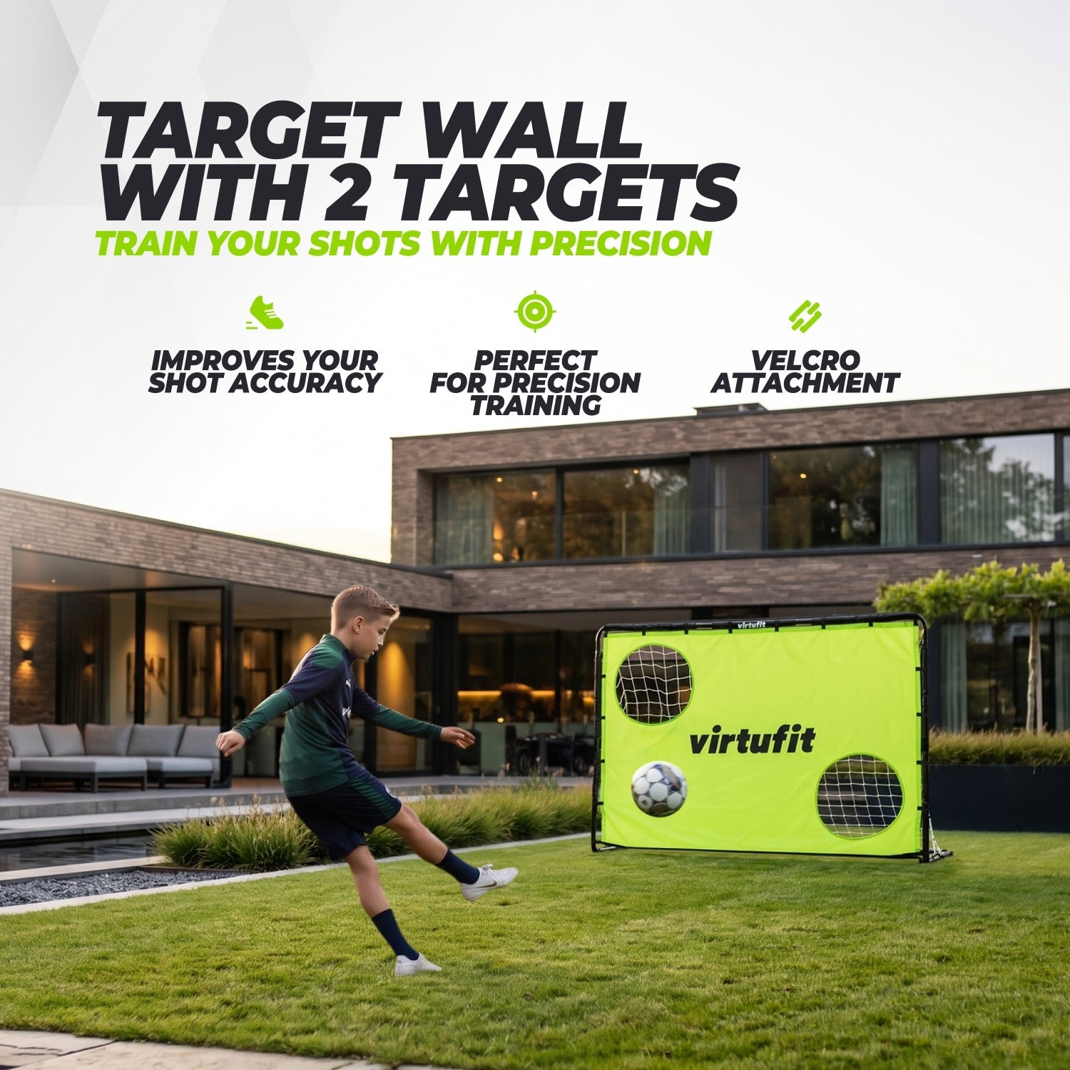 VirtuFit Voetbaldoel met Doelwand - Voetbal Goal - 215 x 150 cm