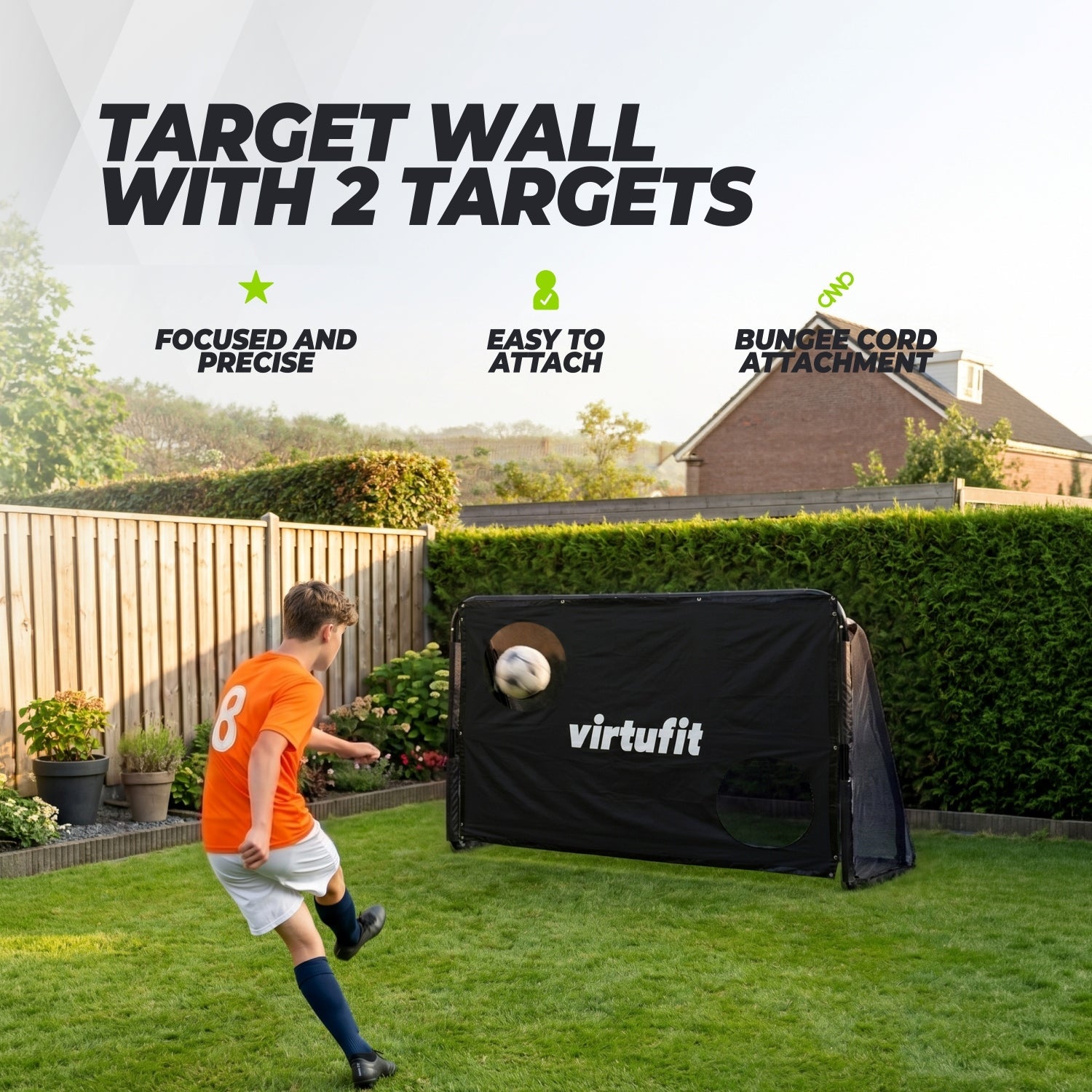 VirtuFit Voetbaldoel Pro met Doelwand - Voetbal Goal - 120 x 80 cm