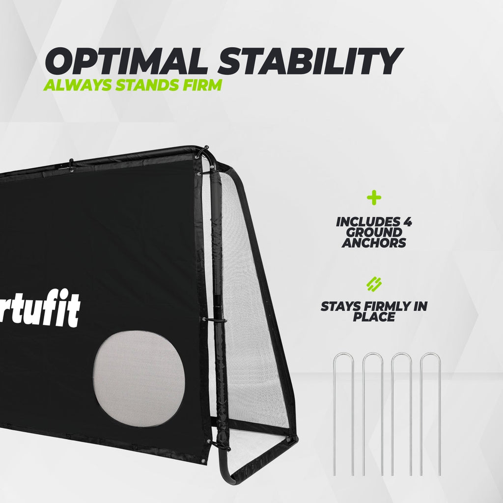 VirtuFit Voetbaldoel Pro met Doelwand - Voetbal Goal - 120 x 80 cm