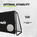 VirtuFit Voetbaldoel Pro met Doelwand - Voetbal Goal - 120 x 80 cm