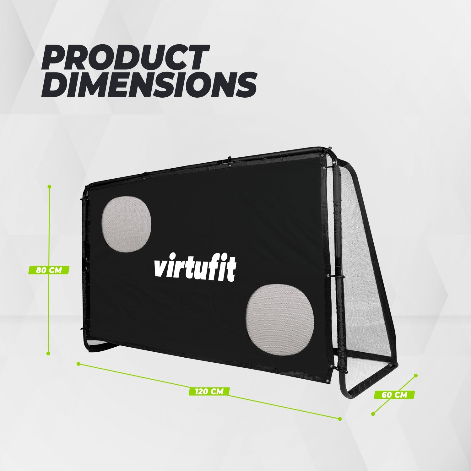 VirtuFit Voetbaldoel Pro met Doelwand - Voetbal Goal - 120 x 80 cm