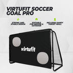 VirtuFit Voetbaldoel Pro met Doelwand - Voetbal Goal - 120 x 80 cm