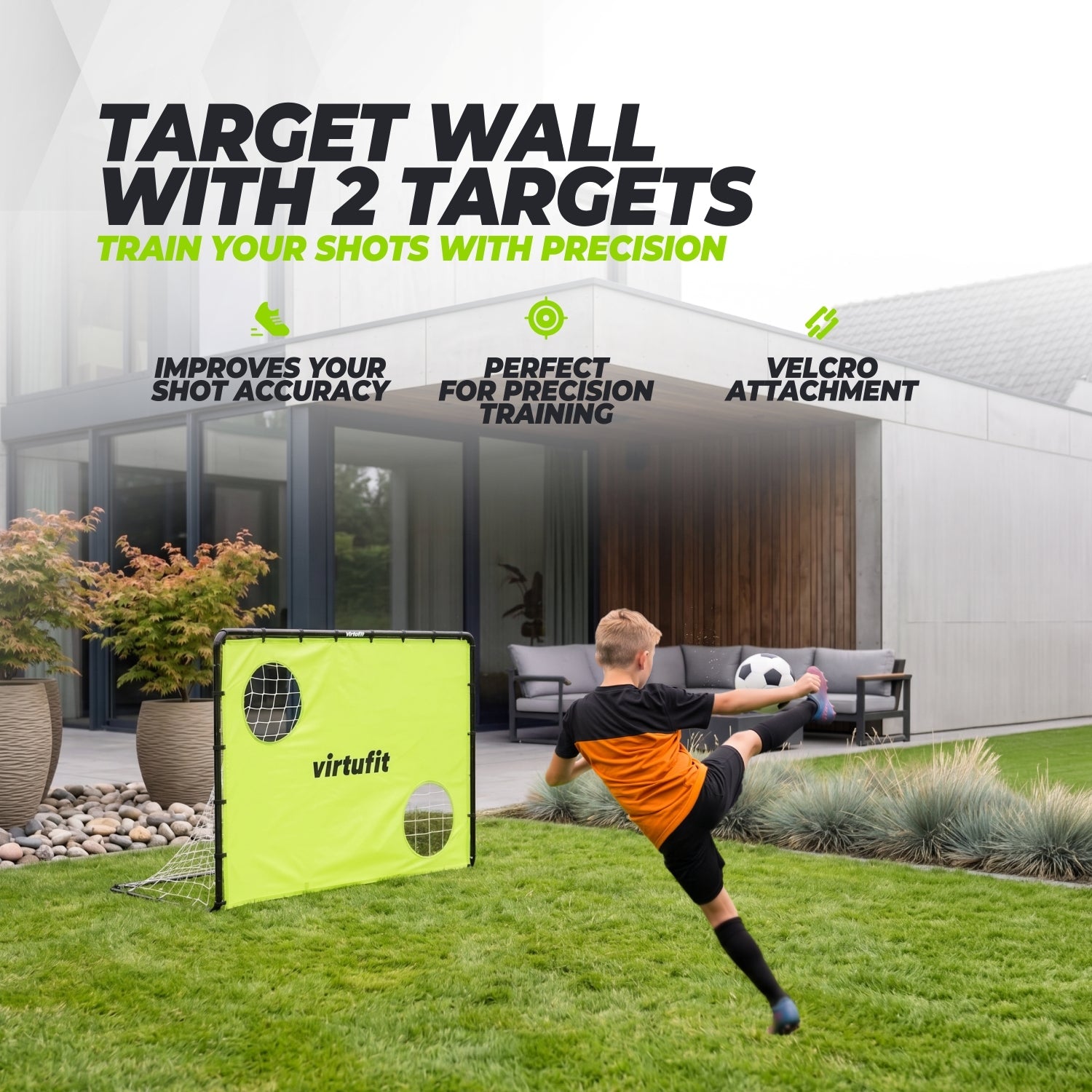 VirtuFit Voetbaldoel met Doelwand - Voetbal Goal - 180 x 120 cm - Tweedekans