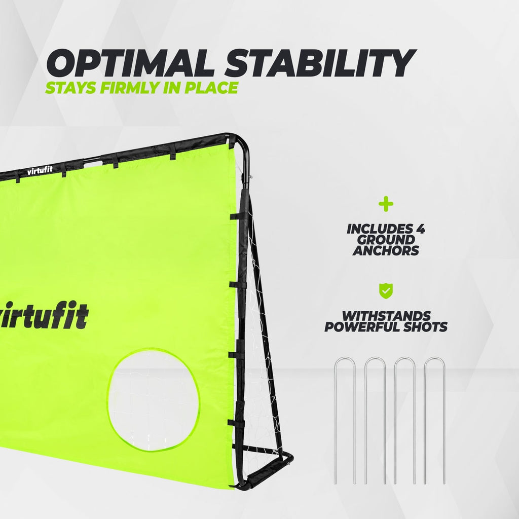 VirtuFit Voetbaldoel met Doelwand - Voetbal Goal - 120 x 80 cm