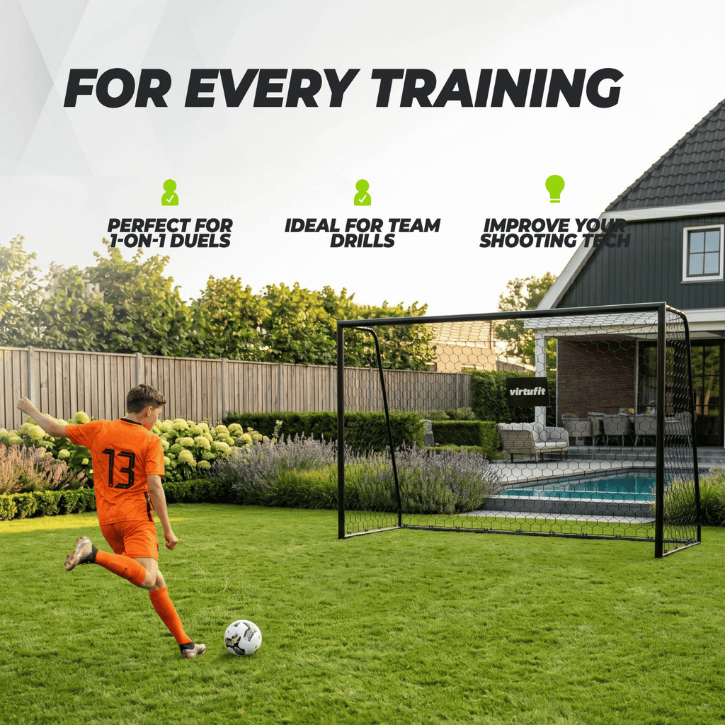 VirtuFit Voetbaldoel Premium - Heavy Duty Voetbal Goal - 300 x 200 x 120