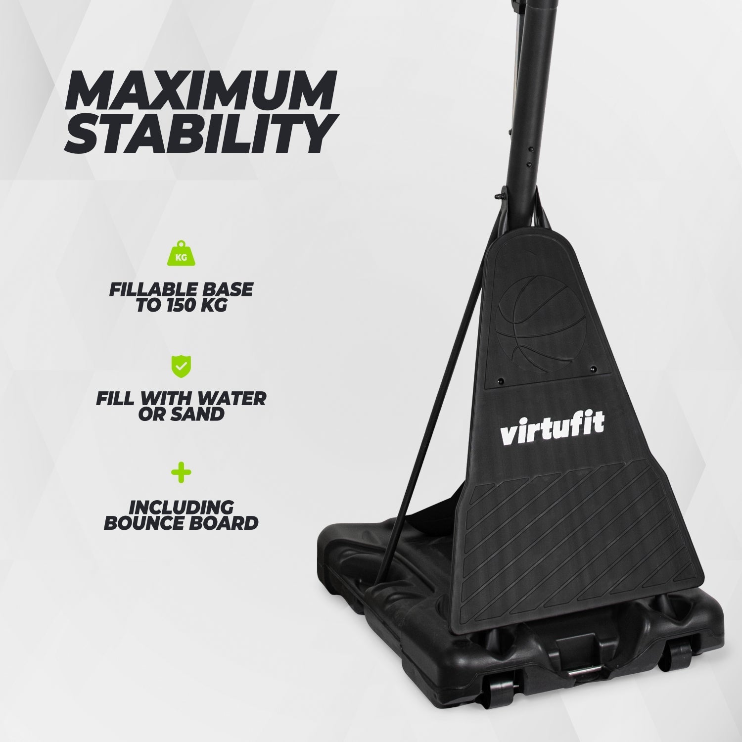 VirtuFit Premium Verstelbare Basketbalpaal - 245 tot 305 cm