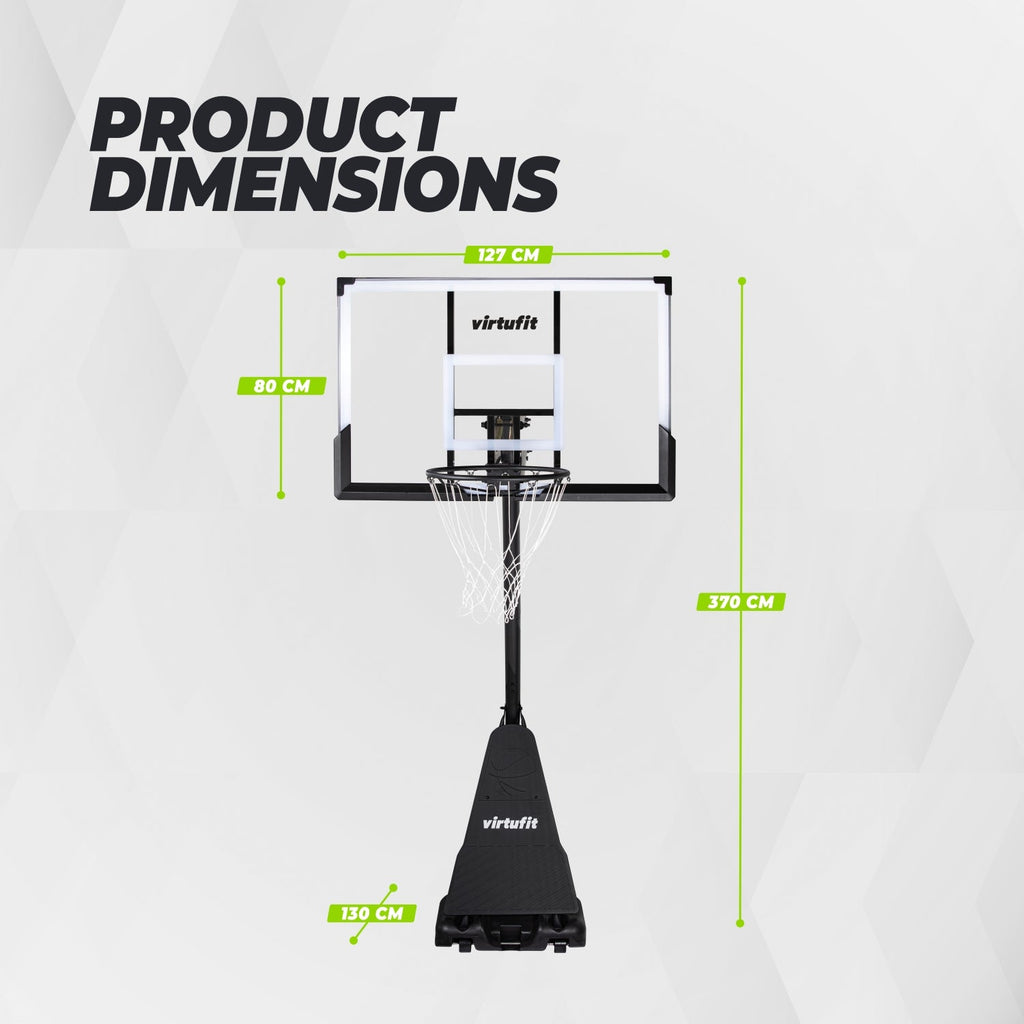 VirtuFit Premium Verstelbare Basketbalpaal - 245 tot 305 cm