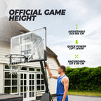 VirtuFit Premium Verstelbare Basketbalpaal - 245 tot 305 cm