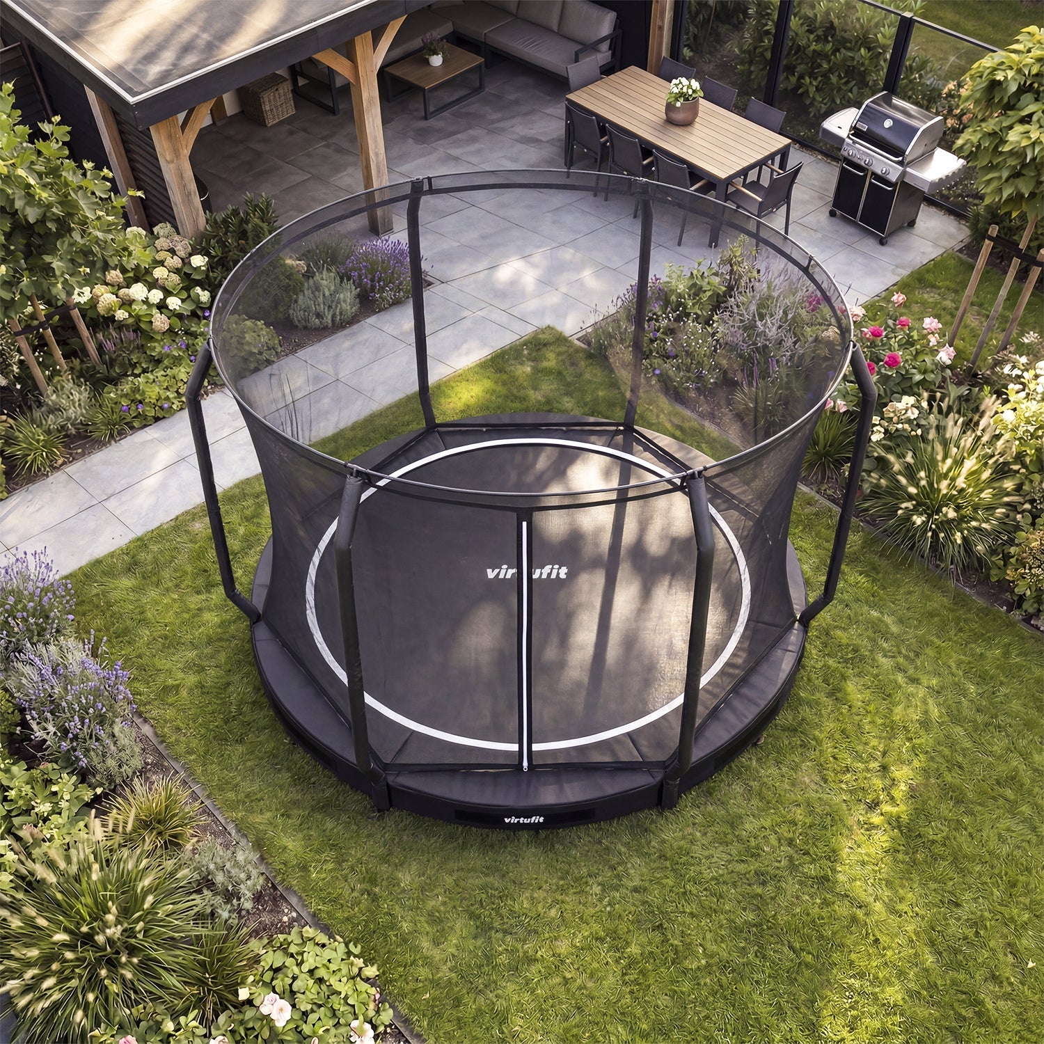 VirtuFit Inground Trampoline 251 cm Inclusief Veiligheidsnet