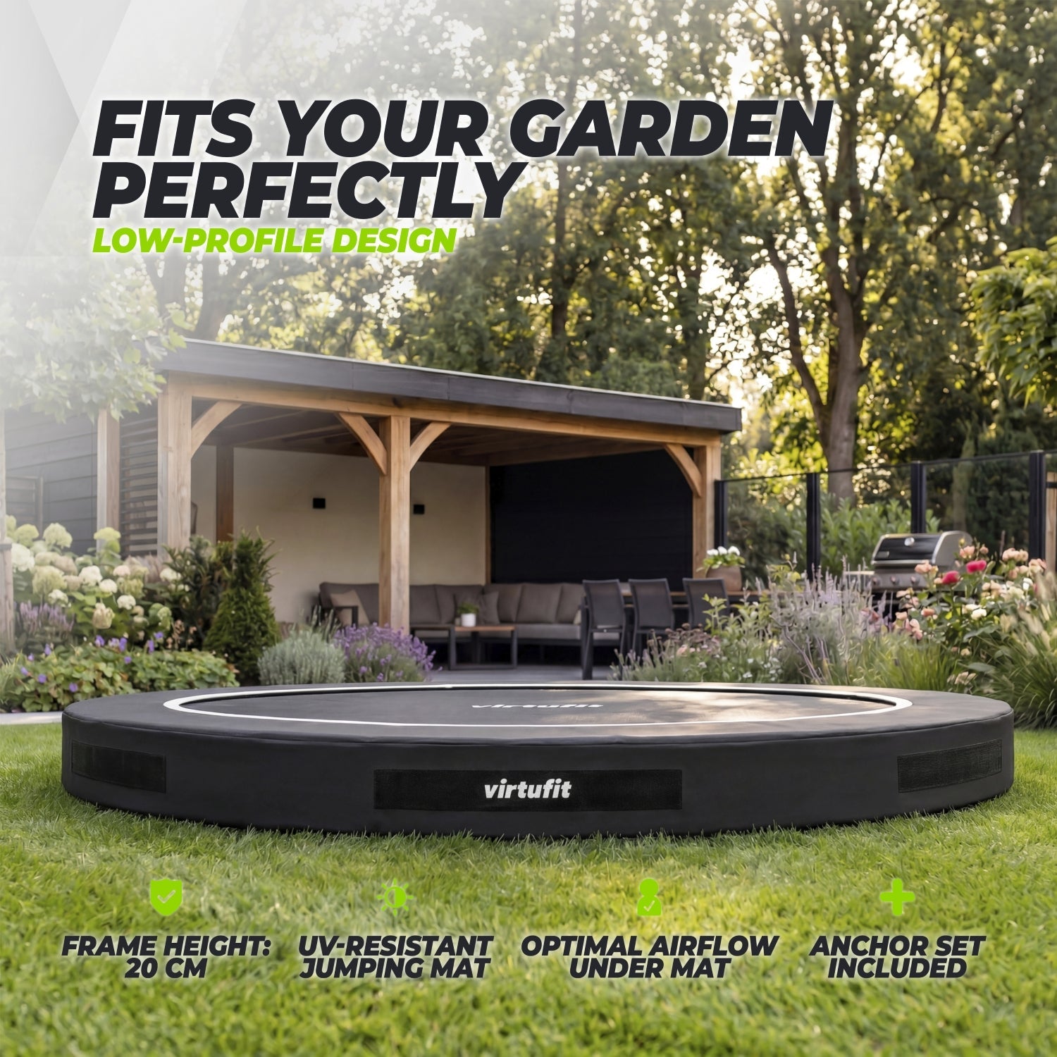 VirtuFit Inground Trampoline 251 cm - Zonder Veiligheidsnet