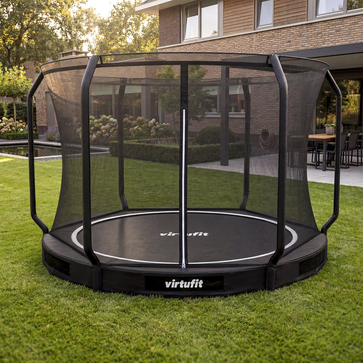 VirtuFit Inground Trampoline 305 cm - Inclusief Veiligheidsnet - Tweedekans