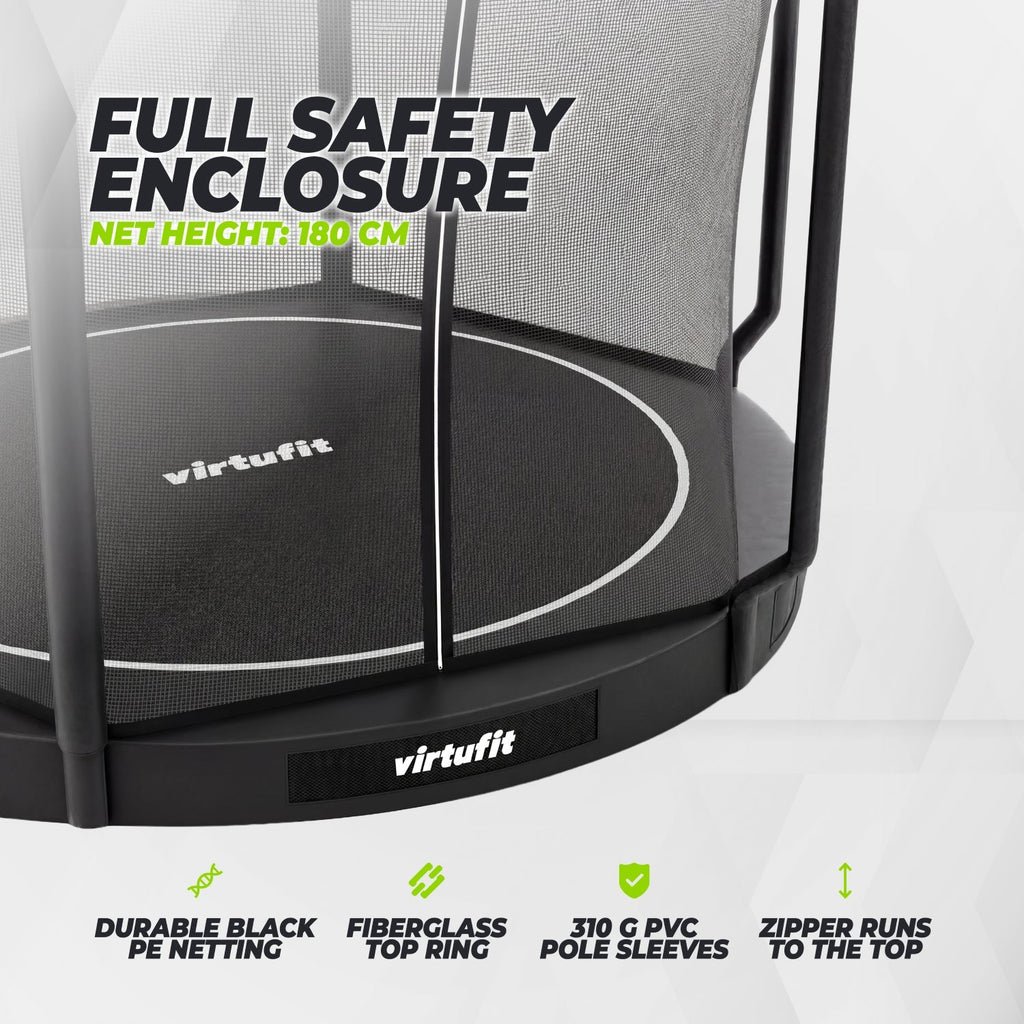 VirtuFit Inground Trampoline 305 cm - Inclusief Veiligheidsnet - Tweedekans