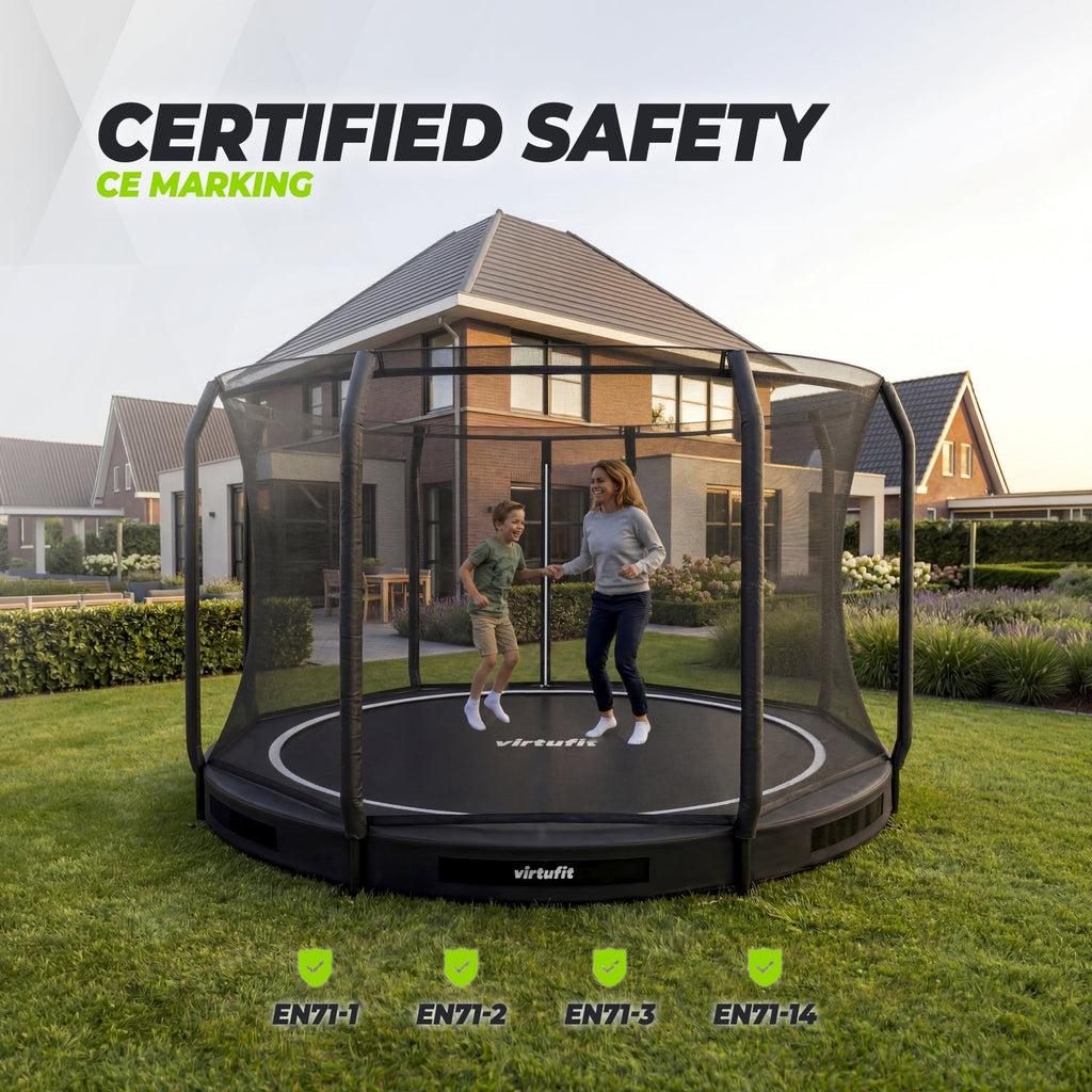 VirtuFit Inground Trampoline 366 cm cm Inclusief Veiligheidsnet