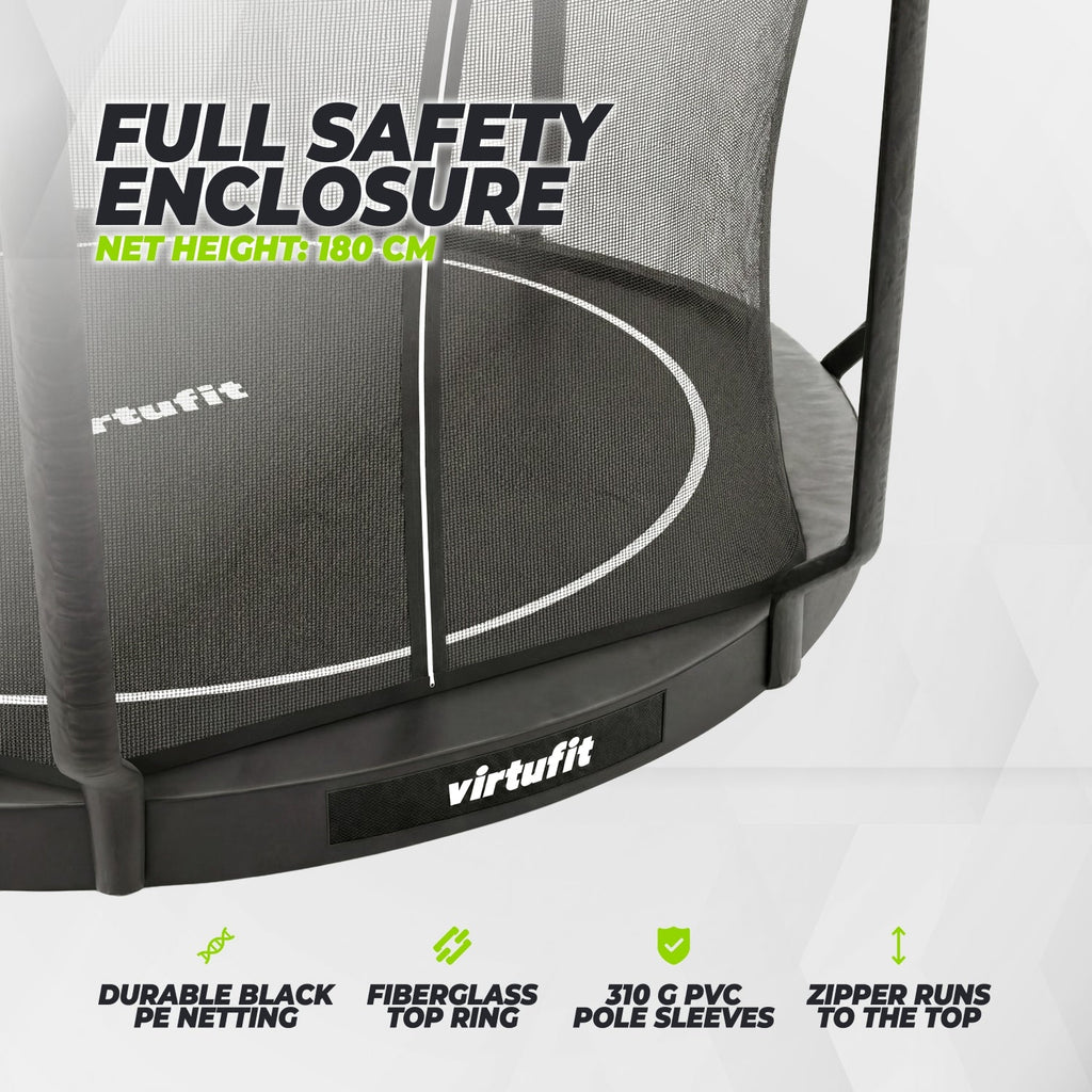 VirtuFit Inground Trampoline 366 cm cm Inclusief Veiligheidsnet