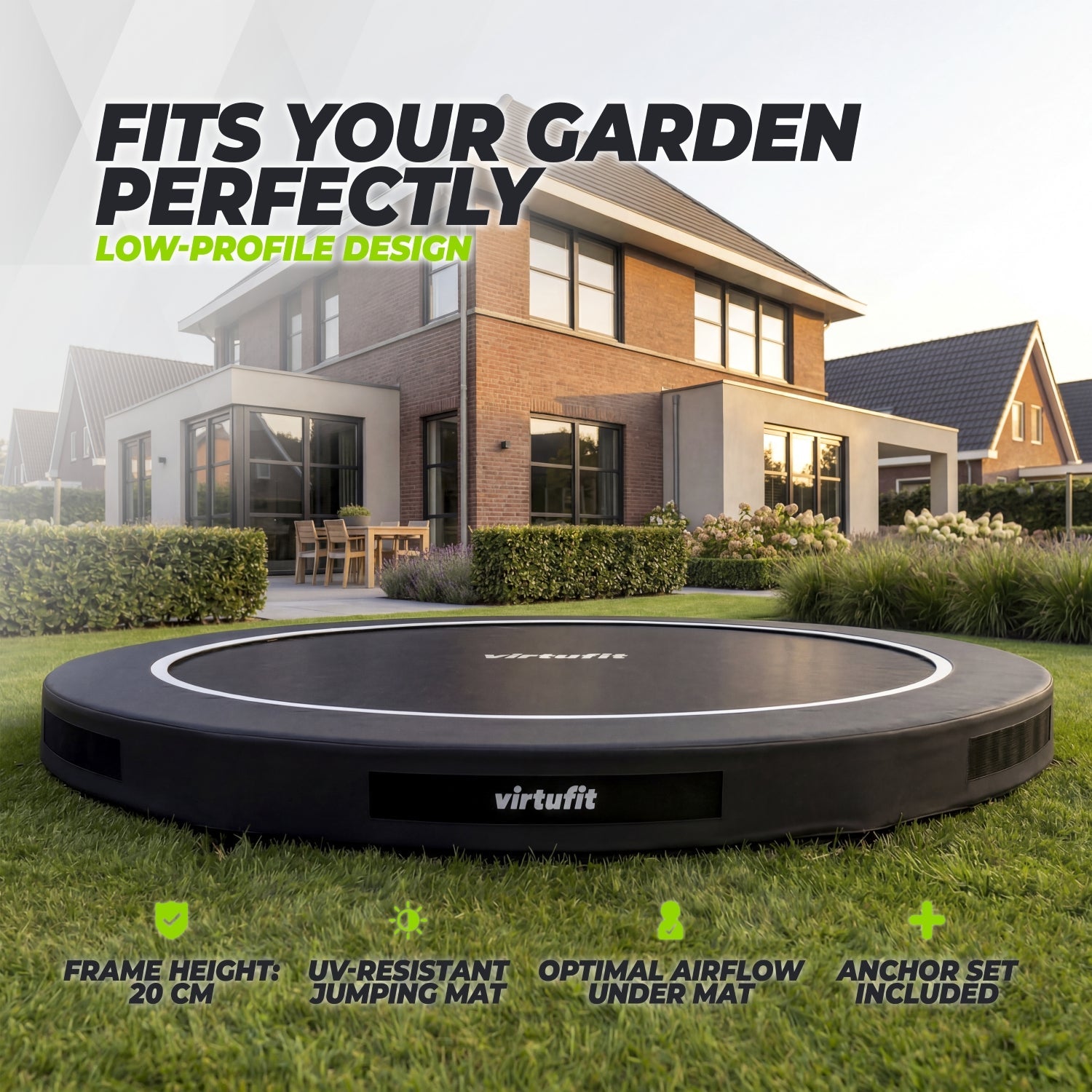 VirtuFit Inground Trampoline 366 cm - Zonder Veiligheidsnet