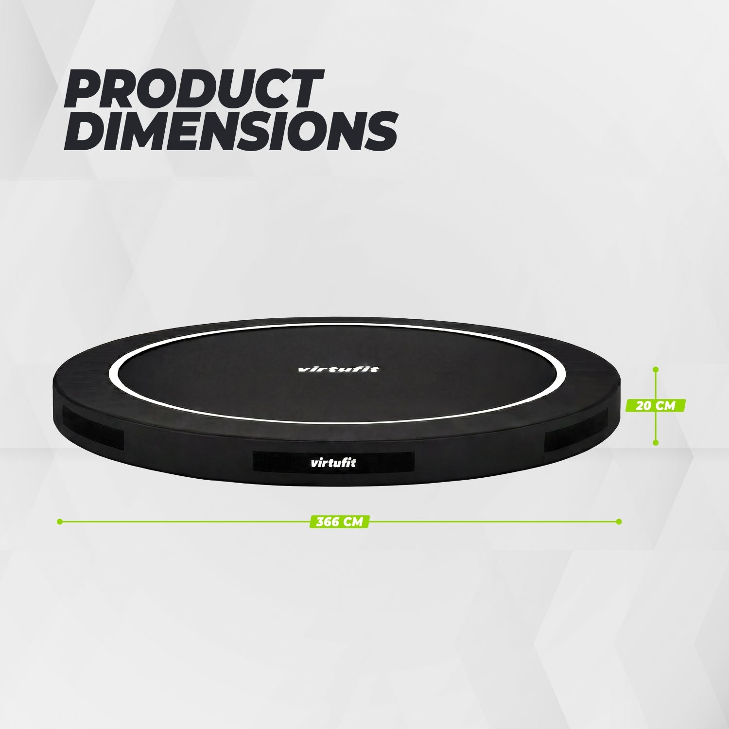 VirtuFit Inground Trampoline 366 cm - Zonder Veiligheidsnet