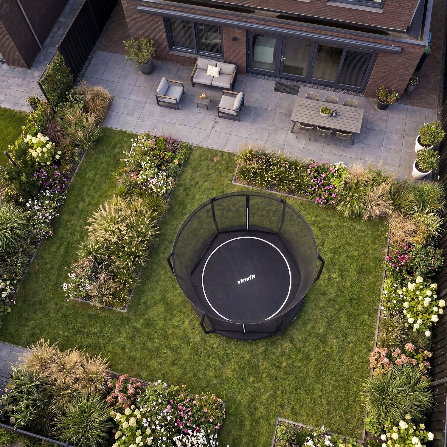 VirtuFit Flatground Trampoline 251 cm Inclusief Veiligheidsnet