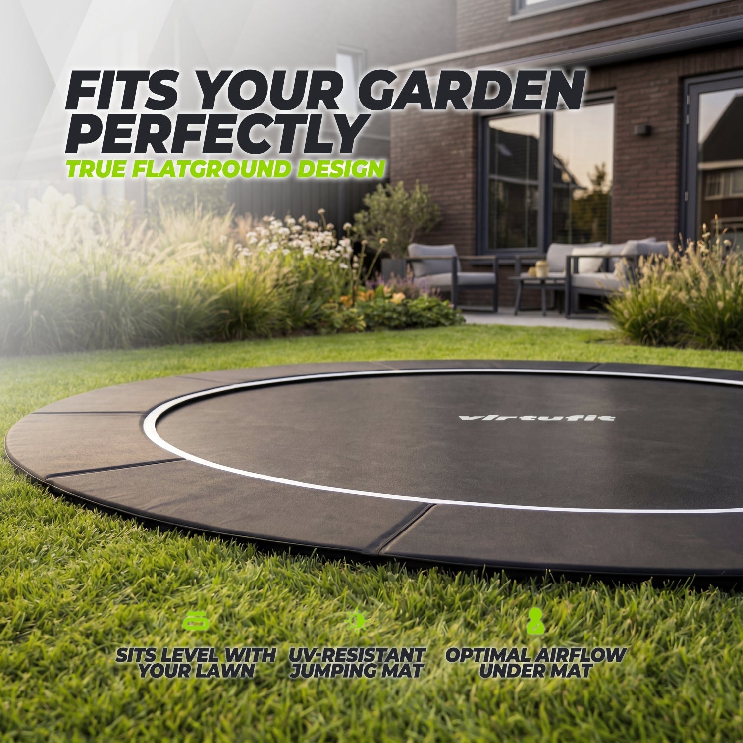 VirtuFit Flatground Trampoline 251 cm
