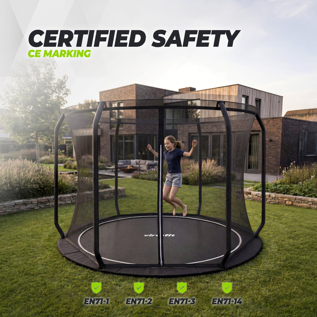 VirtuFit Flatground Trampoline 305 cm Inclusief Veiligheidsnet