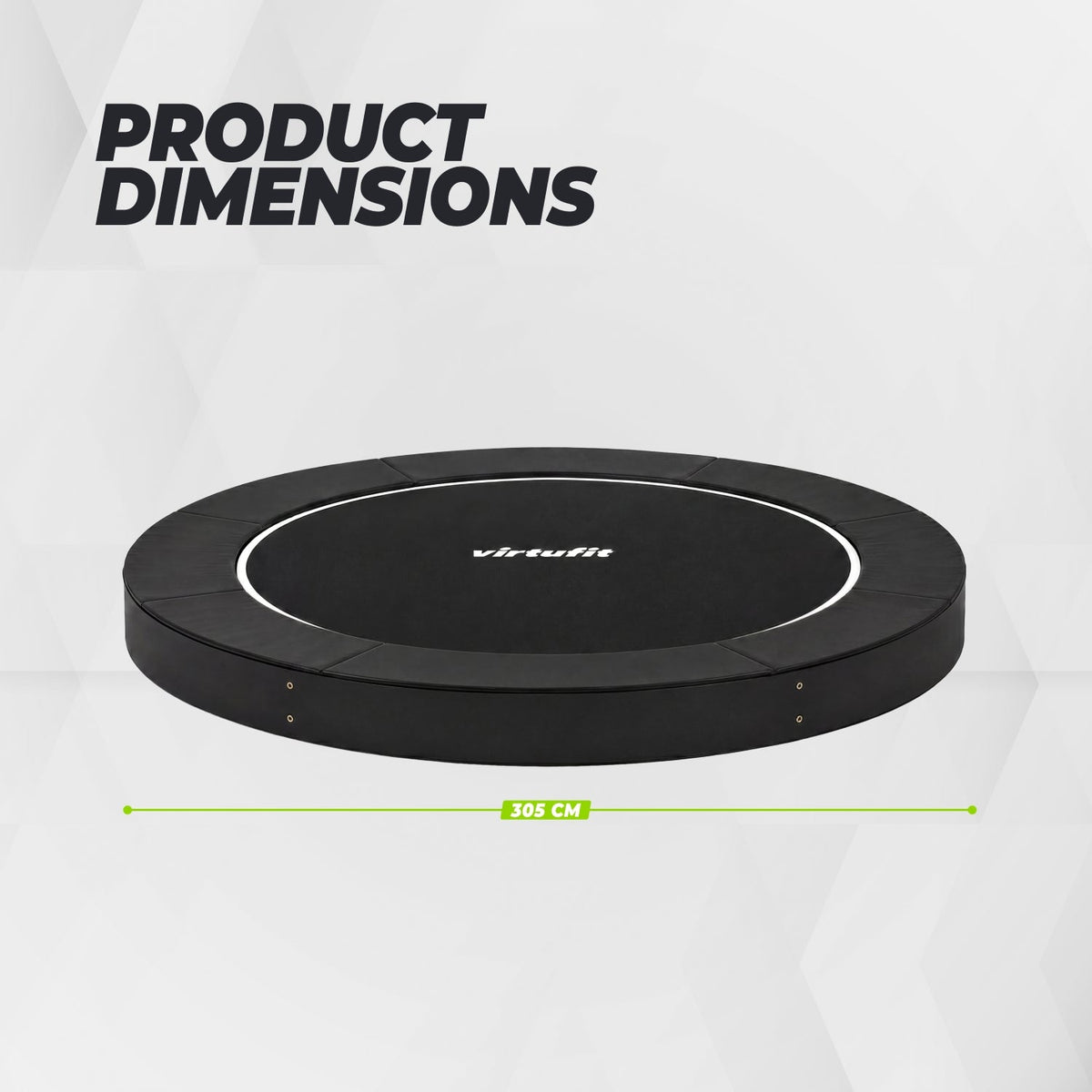 VirtuFit Groundlevel Trampoline 305 cm