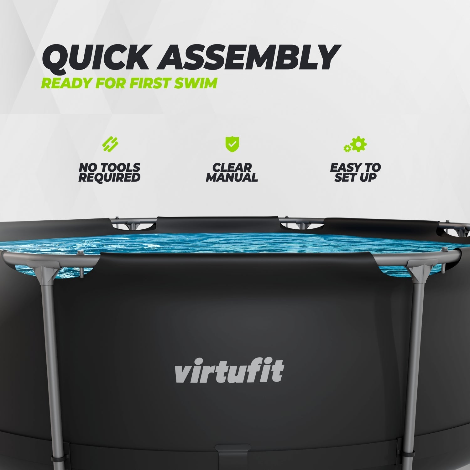 VirtuFit Rond Zwembad - 244 cm - Inclusief Filterpomp - Tweedekans