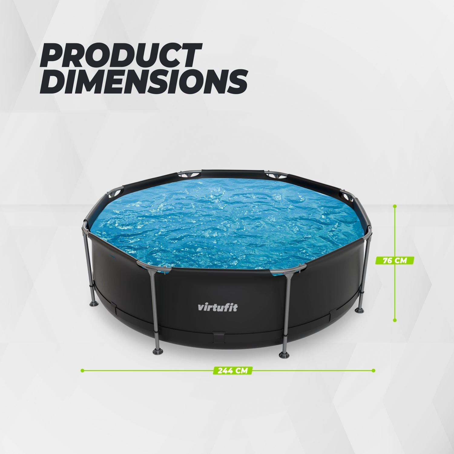 VirtuFit Rond Zwembad - 244 cm - Inclusief Filterpomp - Tweedekans