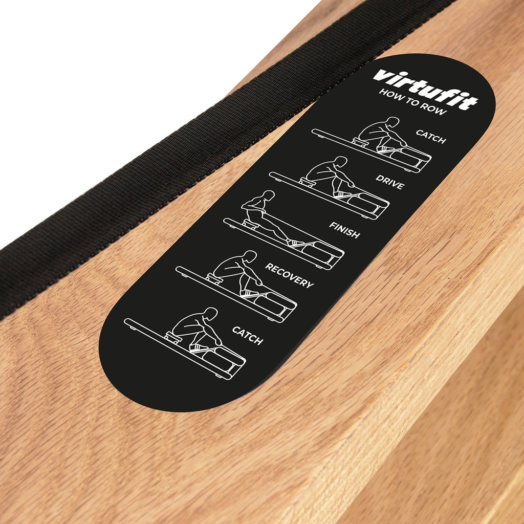 VirtuFit Elite Water Resistance Houten Roeitrainer - Hout/Oak