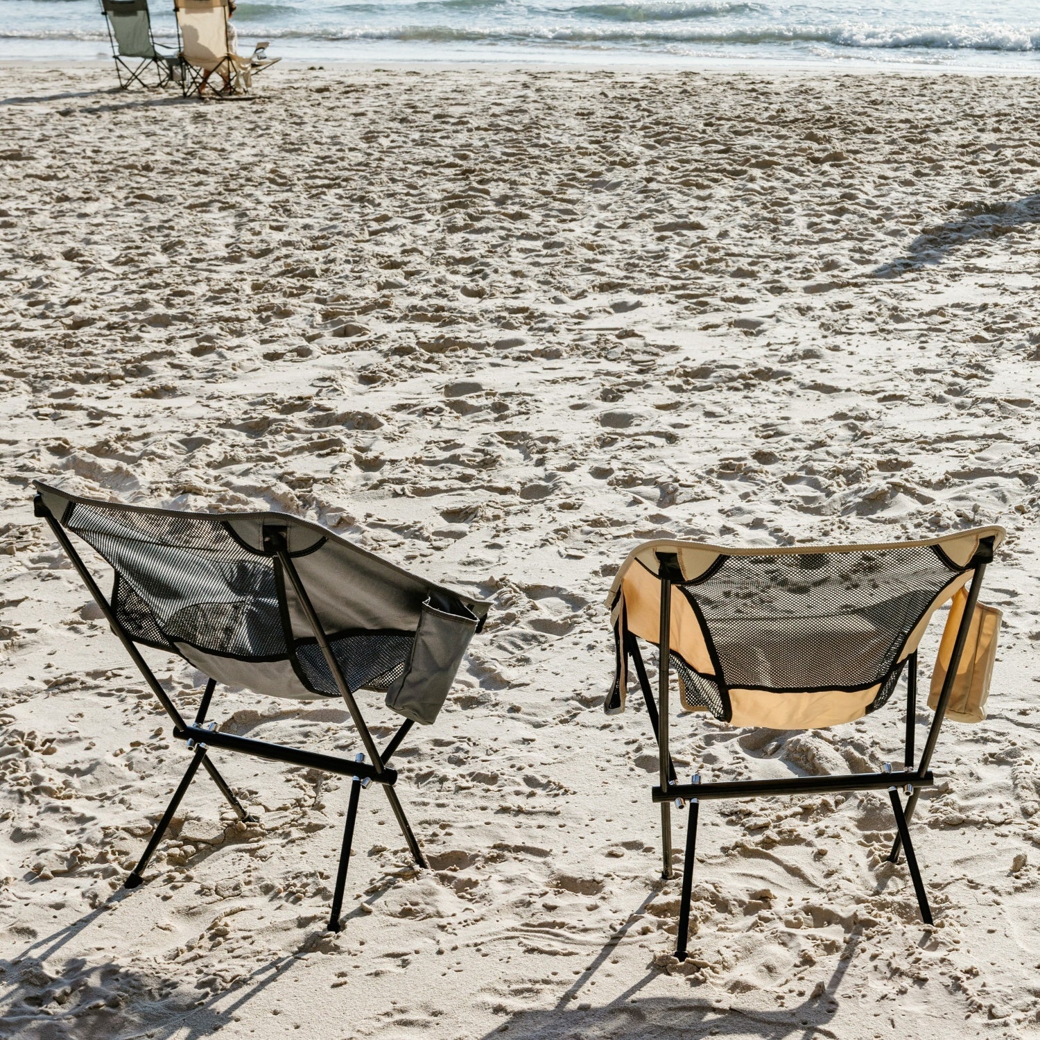 VirtuFit Camping Stoel Compact - Opvouwbaar - Zwart - Set van 2