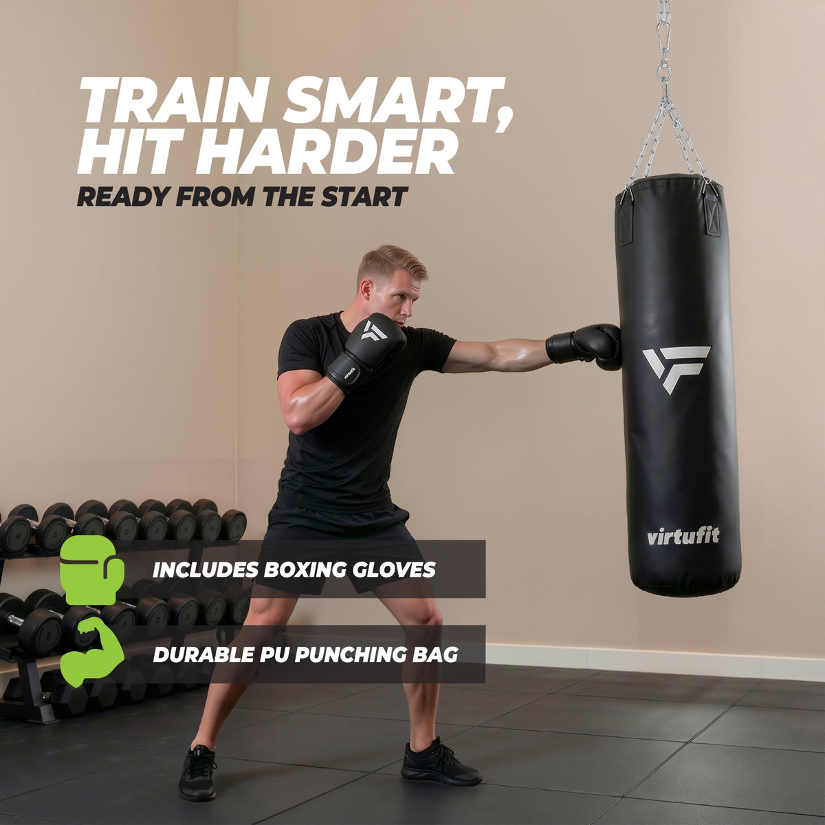 VirtuFit Boksset - Boxing Set - Bokszak & Bokshandschoenen - Tweedekans