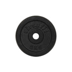 VirtuFit Gietijzeren Halterschijf - Halter gewicht - 30 mm - 5 kg - Zwart - Tweedekans