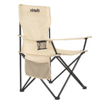 VirtuFit Opvouwbare Camping Stoel - Strandstoel - Beige - Tweedekans