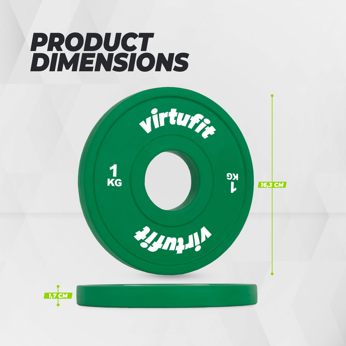 VirtuFit Olympische Fractional Plate - Halterschijf - Bumper Plate - 1 kg