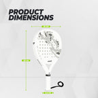 VirtuFit Hybrid Padel Racket - Wit - Grijs