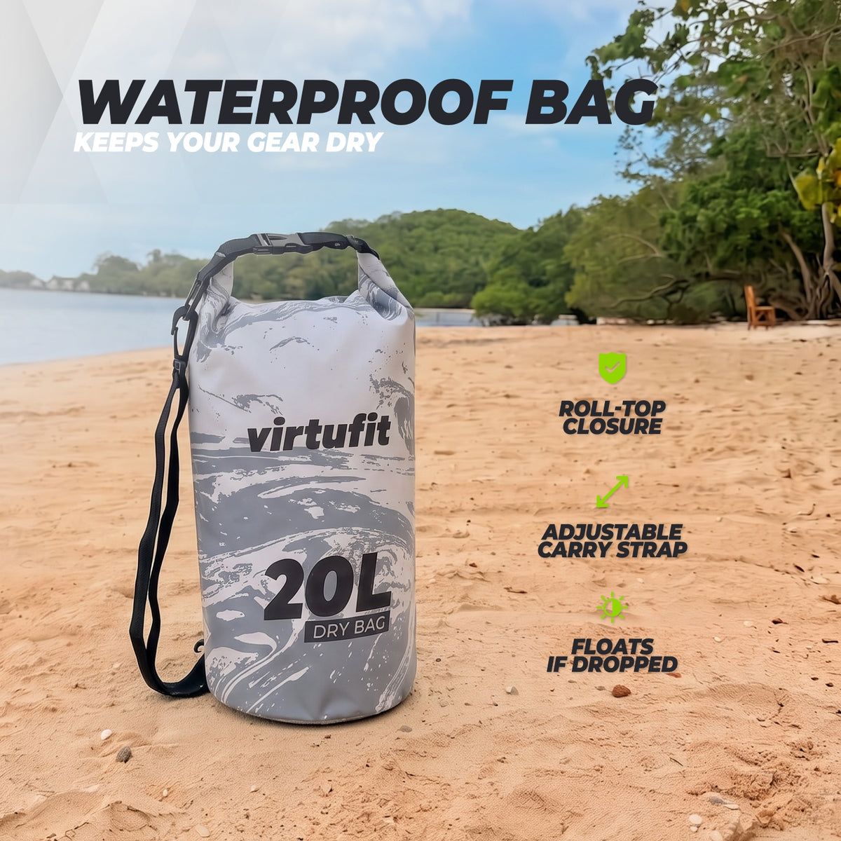 VirtuFit Dry Bag 20L - Waterdichte Tas