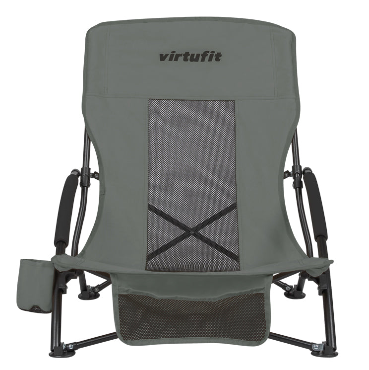 VirtuFit Strandstoel opvouwbaar - Campingstoel - Grijs - Tweedekans
