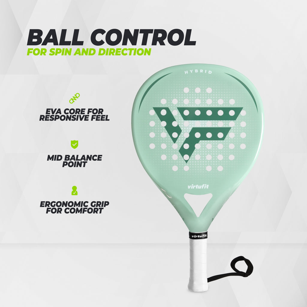 VirtuFit Hybrid Padel Racket - Mint Green