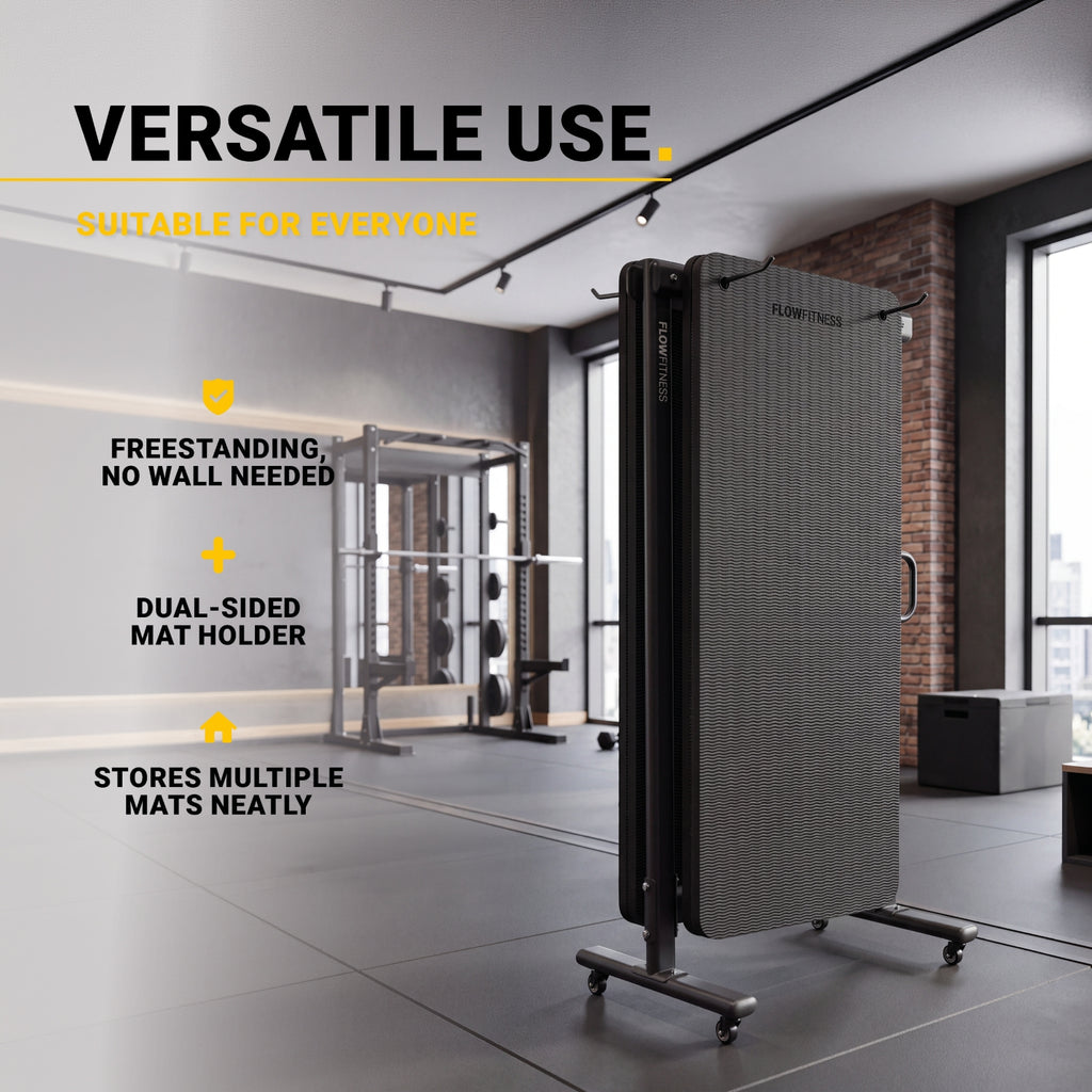 Flow Fitness Opbergrek voor Fitnessmatten - Zwart