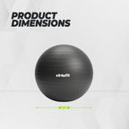 VirtuFit Anti-Burst Fitnessbal Pro - Gymbal - Swiss Ball - met Pomp - Zwart - 45 cm
