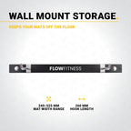 Flow Fitness Wandrek voor Fitnessmatten - Opbergrek - Wandmontage