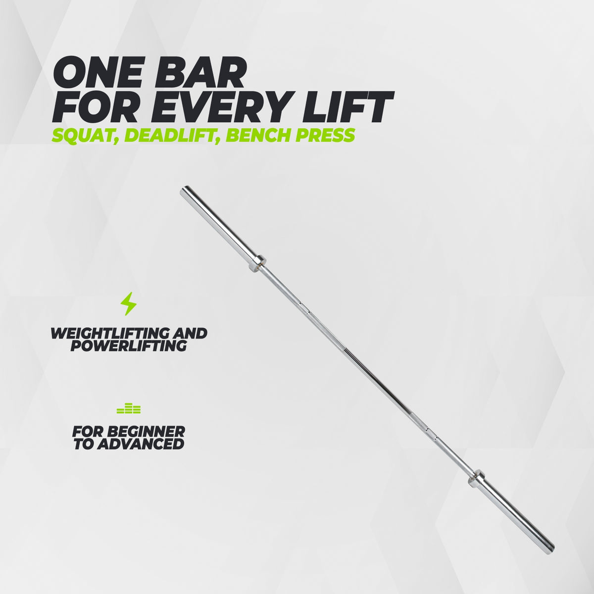 VirtuFit Olympische Halterstang - 50 mm - 180 cm