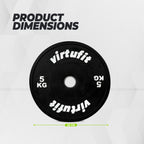 VirtuFit Bumper Plate - Olympische Halterschijf van Rubber - 50 mm - 5 kg