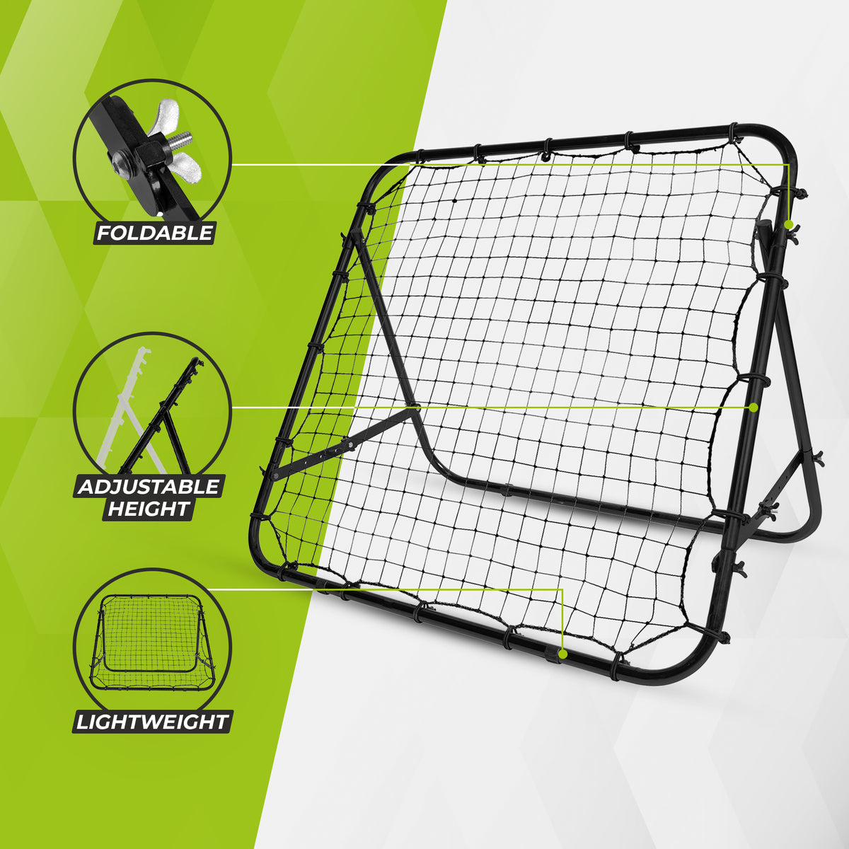VirtuFit Verstelbare Rebounder - Kickback - 100 x 100 cm - Tweedekans
