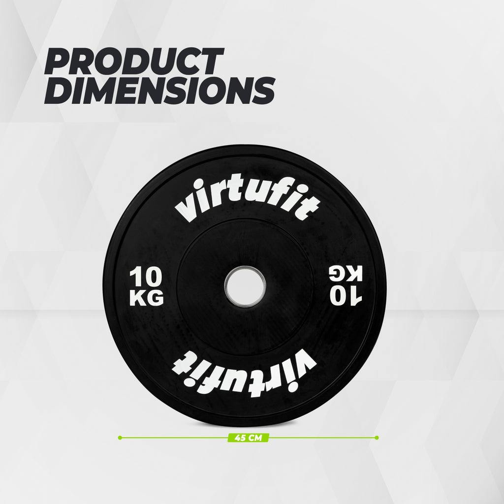 VirtuFit Bumper Plate - Olympische Halterschijf van Rubber - 50 mm - 10 kg