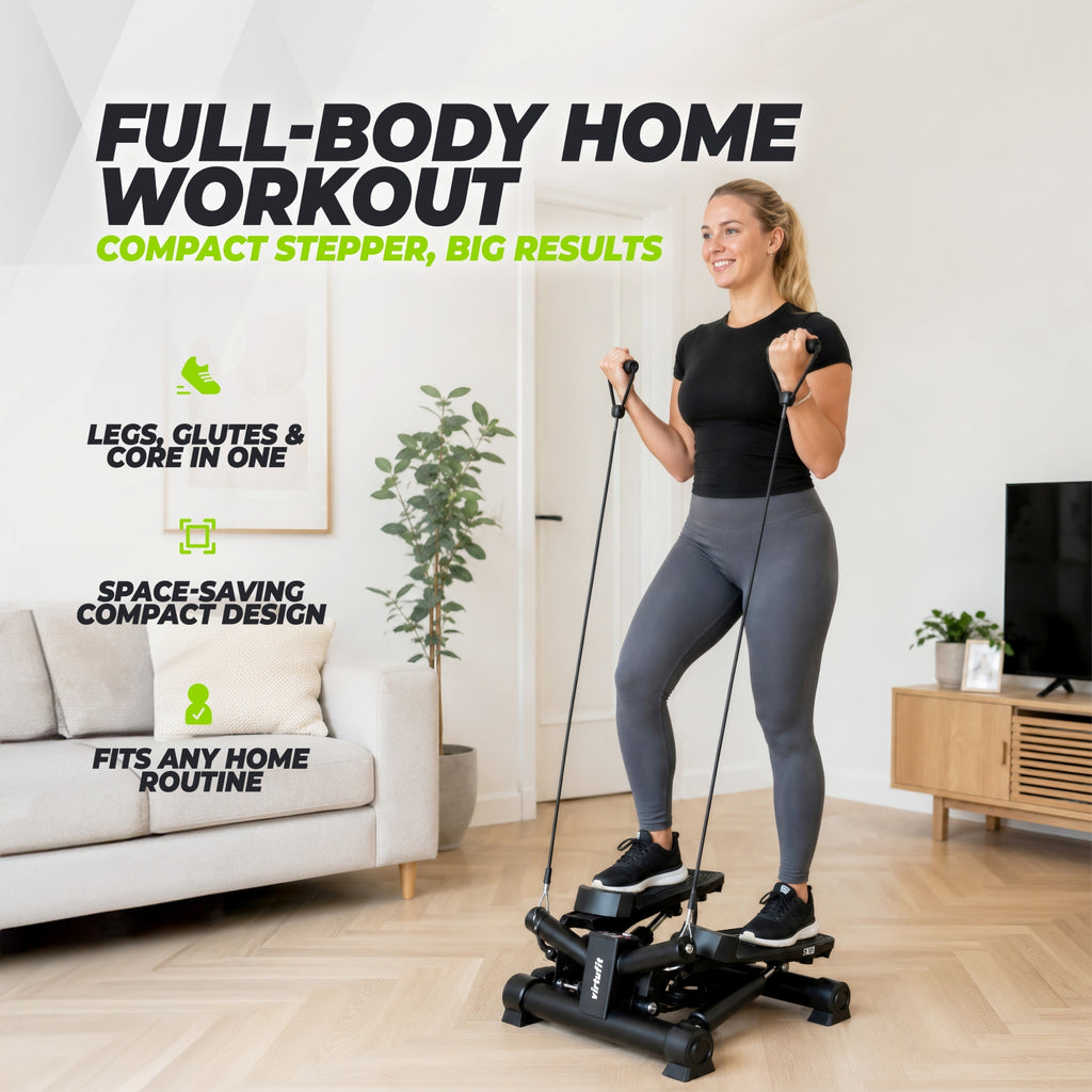 VirtuFit ST100 2-in-1 Side Stepper - met Computer en Weerstandskabels - Tweedekans