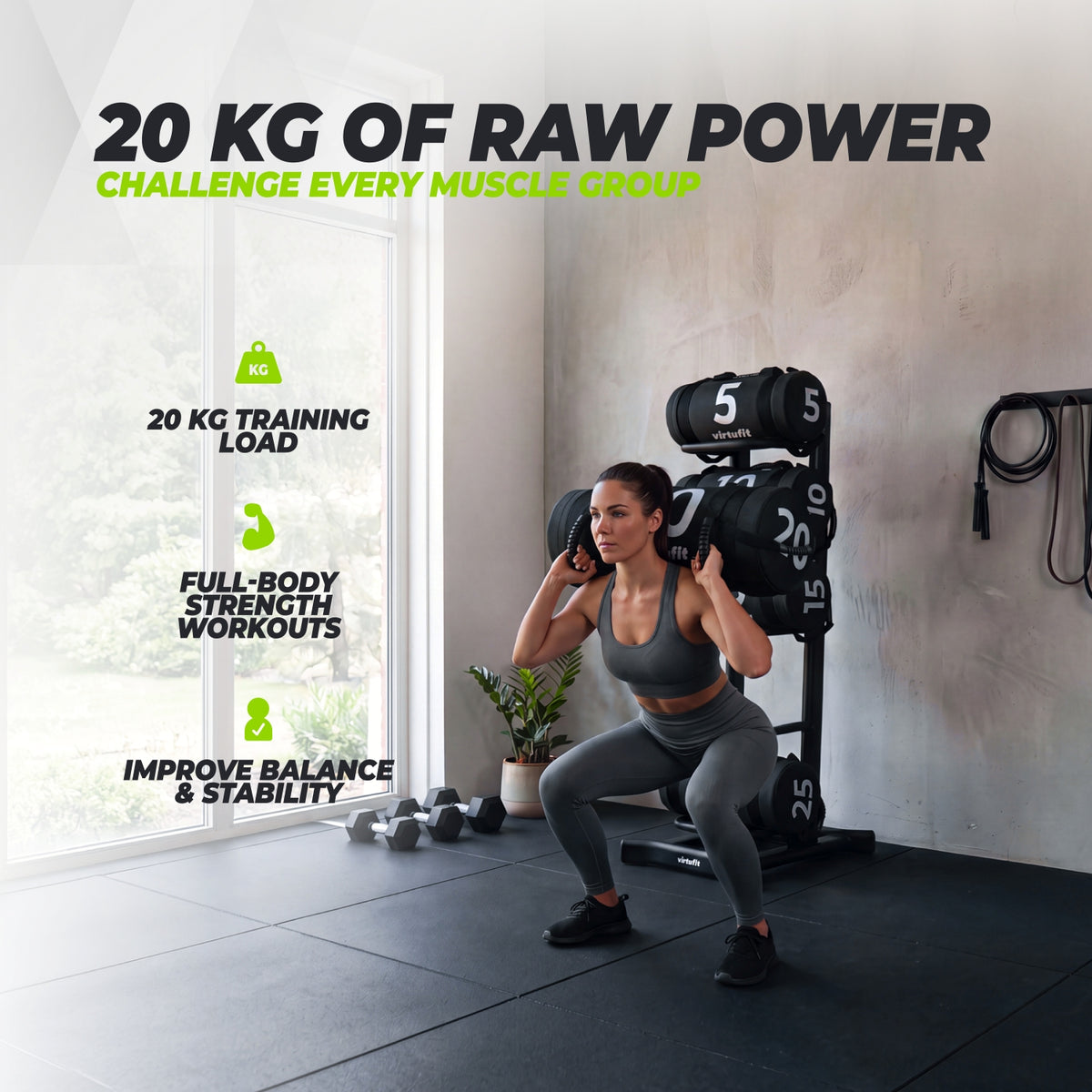 VirtuFit Power Bag - Fitnessbag - 20 kg - Tweedekans