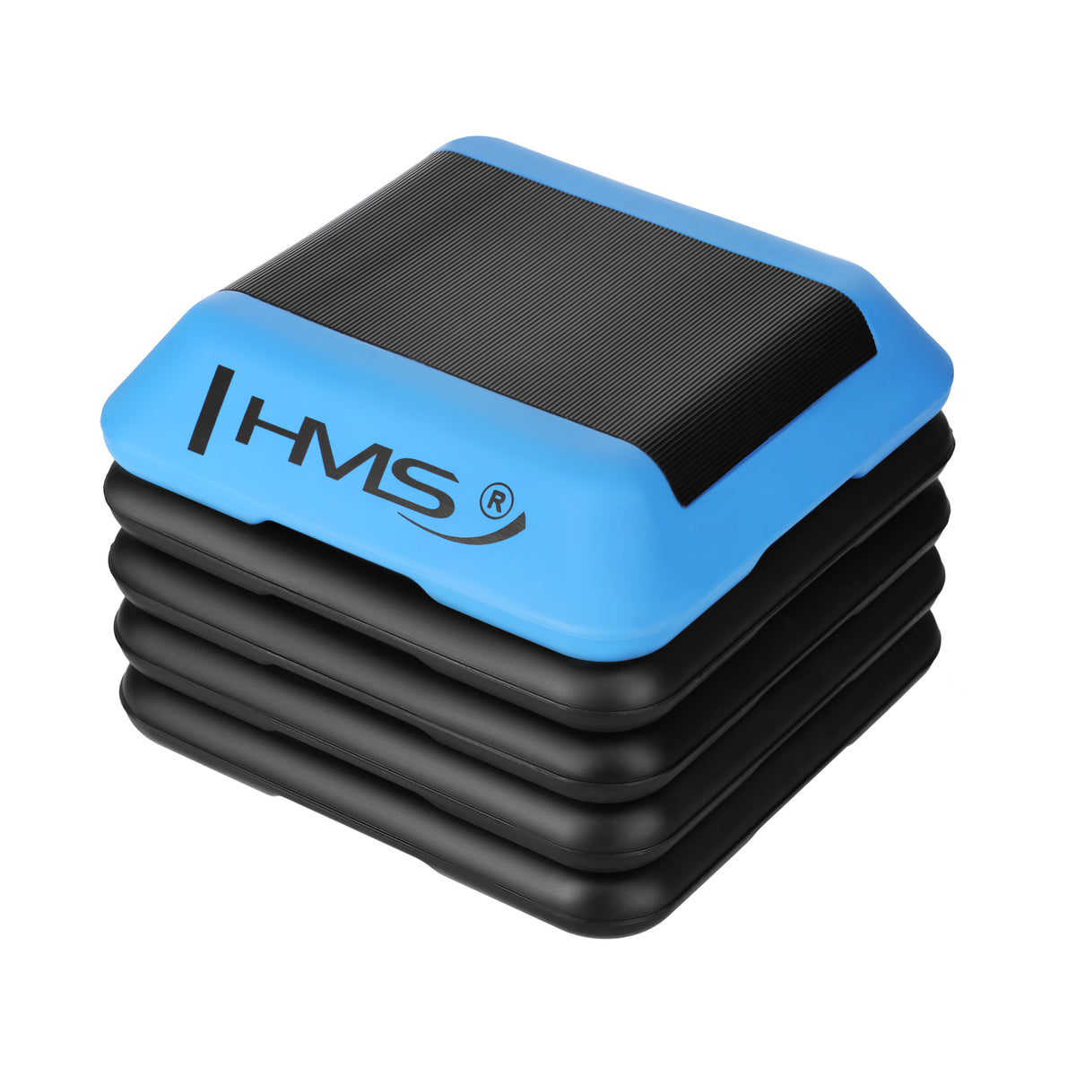 HMS Fitness Mini Aerobic Step - Zwart/Blauw - Tweedekans