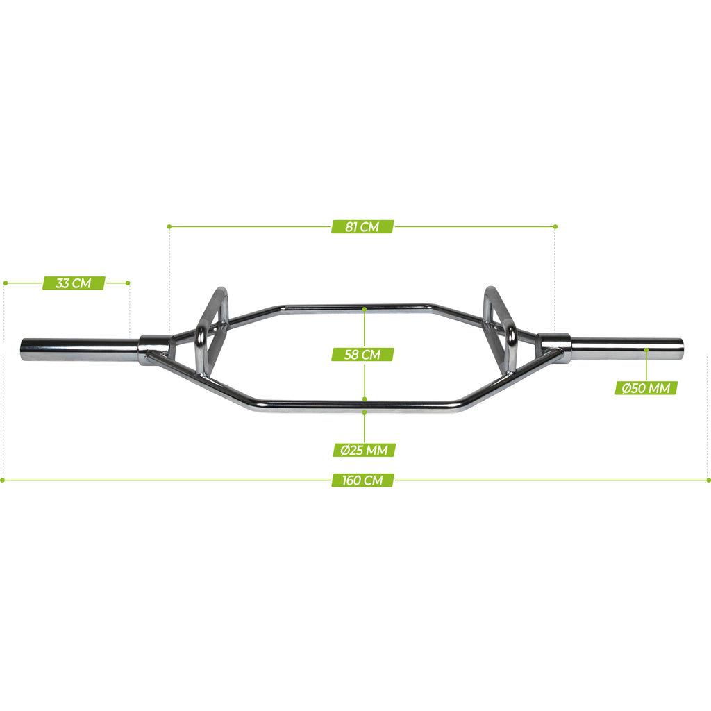 VirtuFit Olympische Hex Bar - Shrug Bar - Trap Bar  - 160 cm