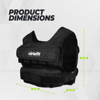 VirtuFit Verstelbaar Gewichtsvest Pro - 10 kg - Zwart