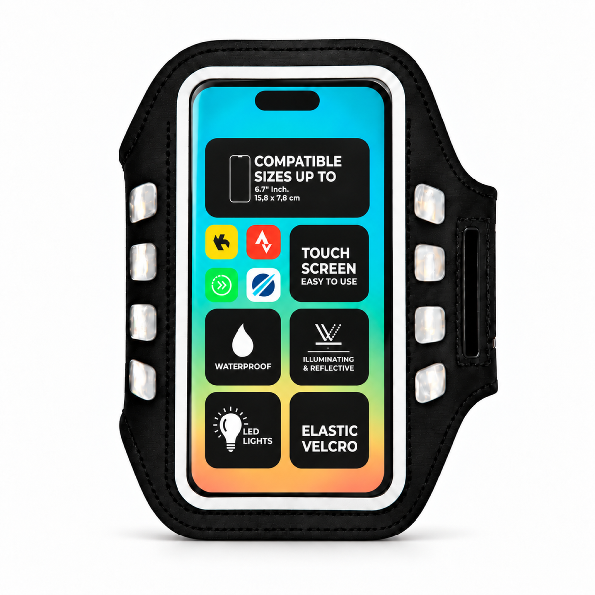 VirtuFit Hardloop Telefoon Armband Pro met LED