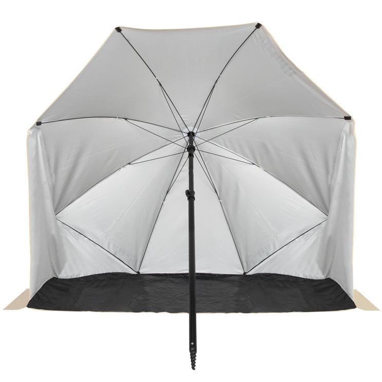 VirtuFit Strandparasol - Windscherm - Strandtent - 160 cm - Beige - Tweedekans